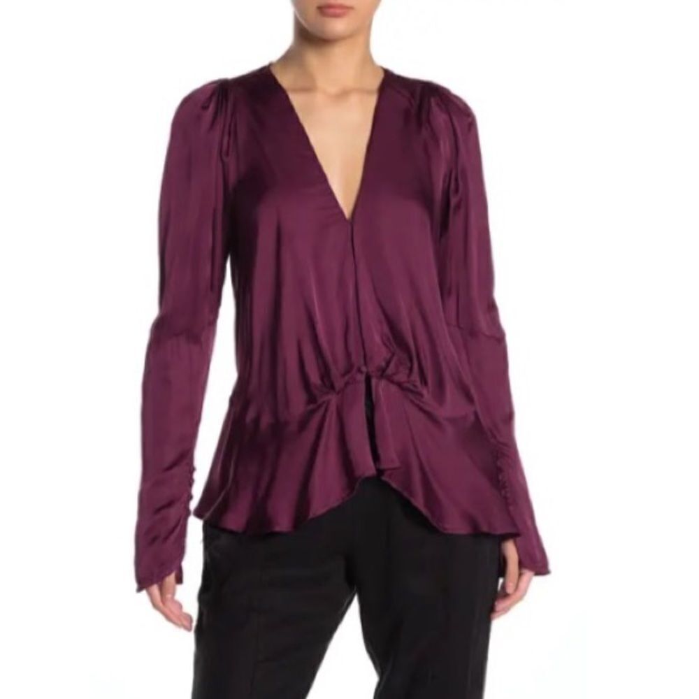 YFB | Avery Peplum Wrap Blouse